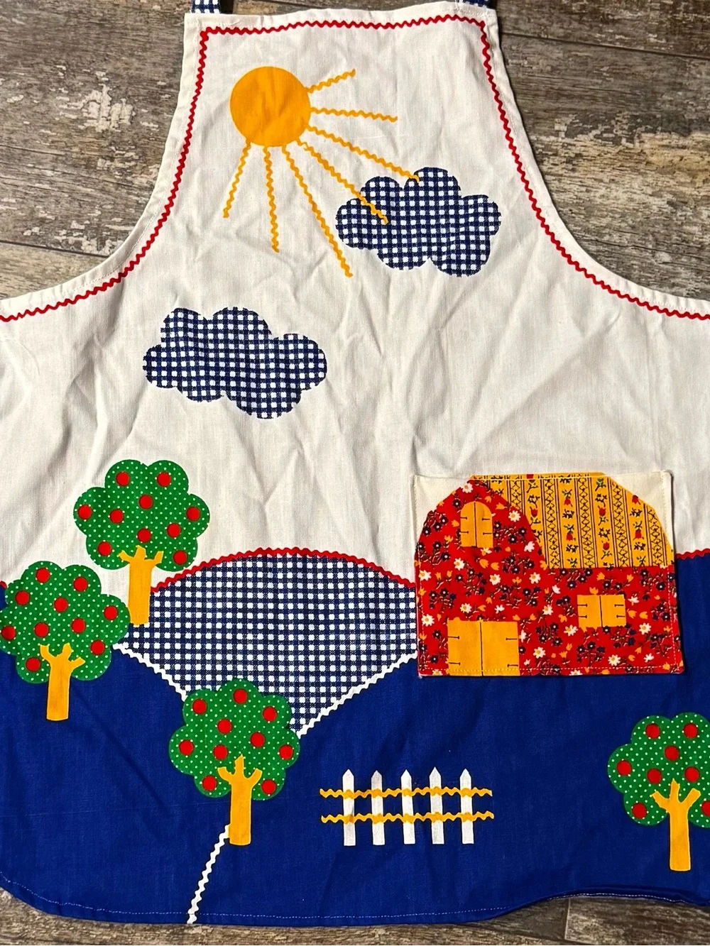 Vintage Handmade Farmhouse Patchwork Apron